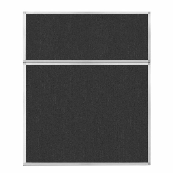 Hush Panel Configurable Cubicle Partition 5' x 6' Black Fabric